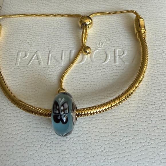 Authentic Pandora Butterfly Murano Glass Charm - Picture 6 of 8